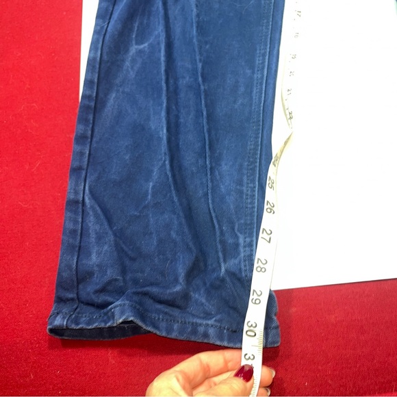 NOIZ Jeans 34 Blue Straight Leg Moto Ribbed Dark Wash Biker Street Faded Men 34 - Picture 11 of 15